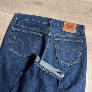 Vintage 90s Levi's 501 Mens Jeans Mid Wash Straight Leg Button Fly 34x36 Cotton